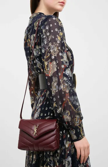 Сумка Saint Laurent Loulou Toy бордовый