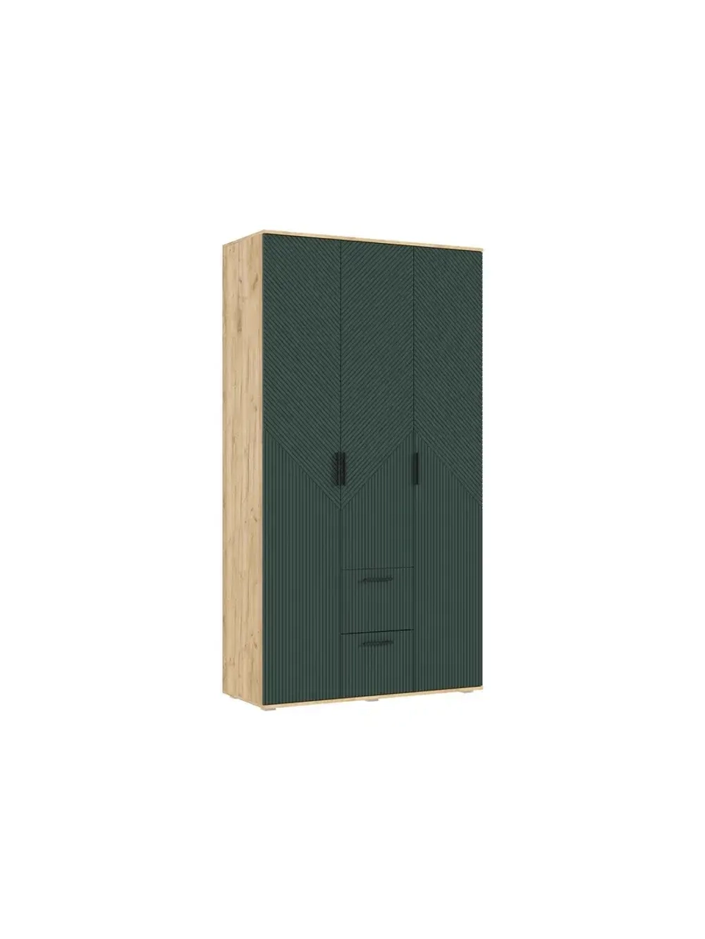 Шкаф для одежды 3 створки Браш Мени Грин 120х51х223