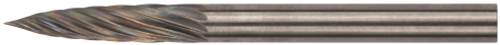 Шарошка карбидная Профи, штифт 3 мм (мини), цилиндрическая с острым наконечником 36584
