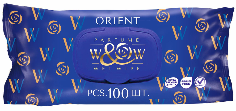 Салфетки парфюмированные влажные W&W 100шт