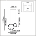 8035/3 LN Светильник G9 3*35Вт 220В IP20 MODERNI