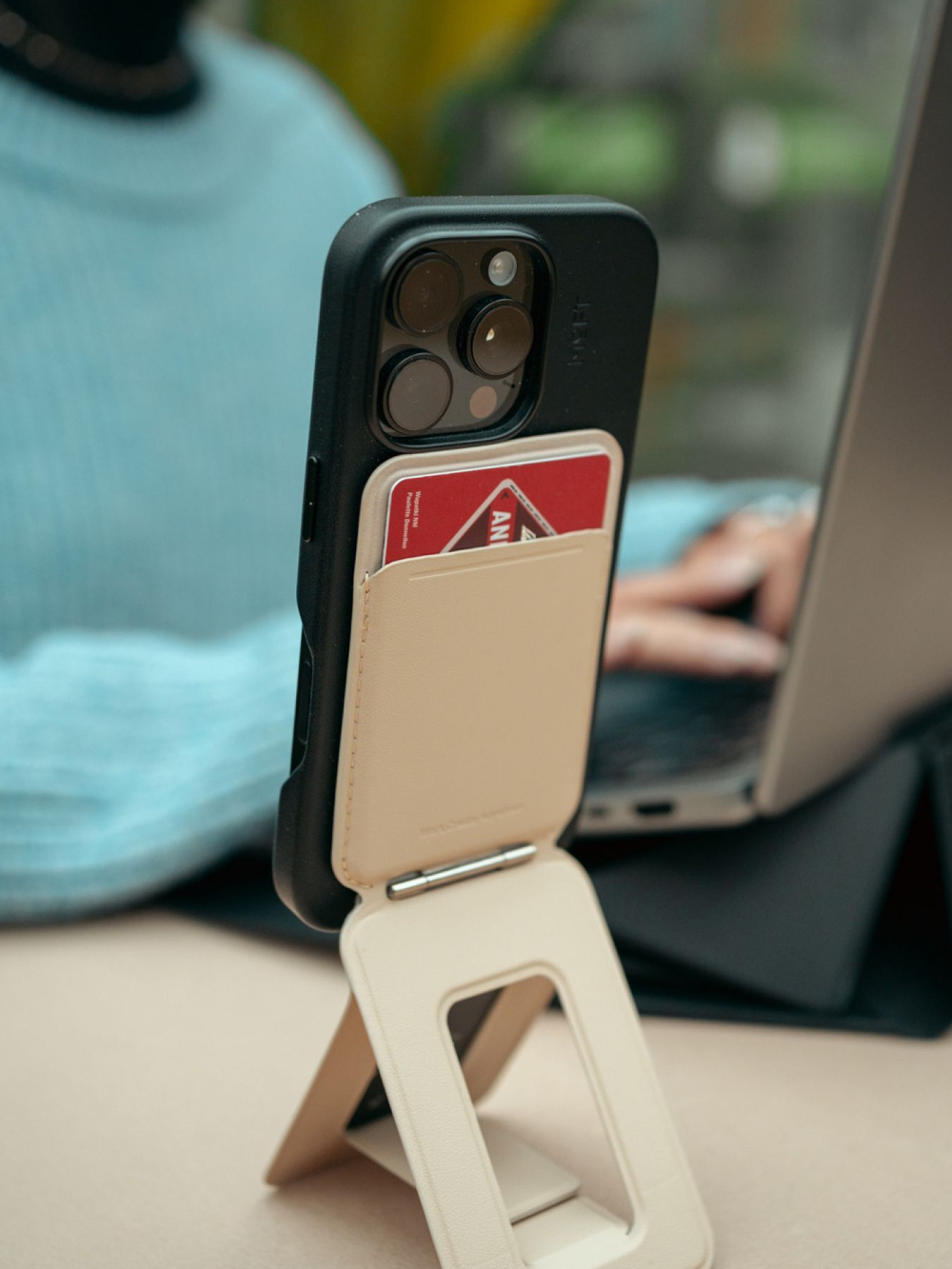 MagSafe Штатив и Кошелек MOFT Tripod Wallet l Раскладной l Earthen Beige