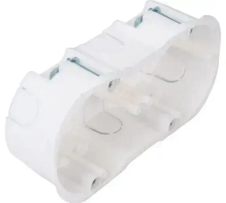 Коробка установочная 2-местная для гипсокартона (155х76х45,5мм), 1шт