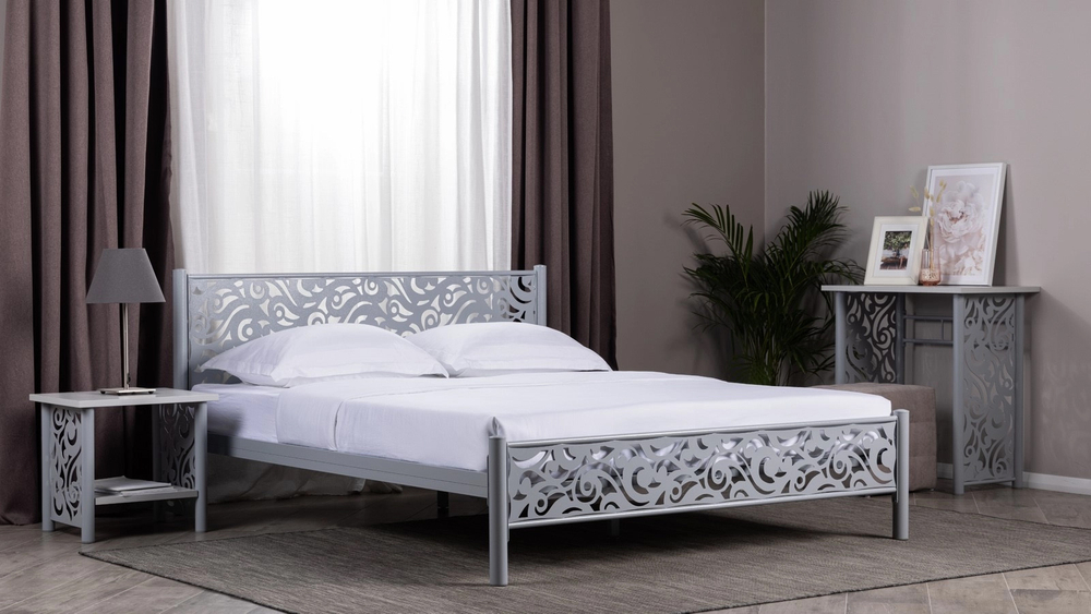 Кровать Форвард Парма 160*200, серый шагрень