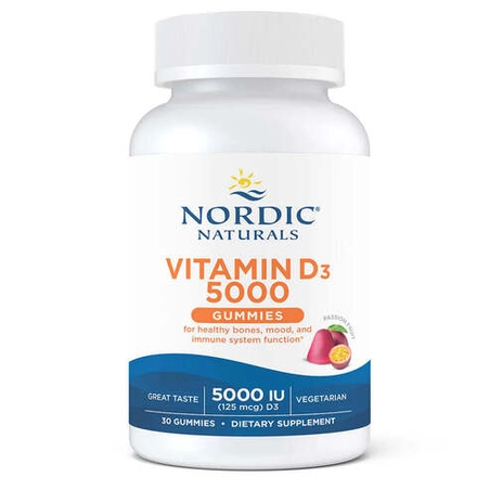 Vitamin D3 5000IU 30 жевательных таблеток Nordic Naturals