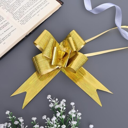 Бант-бабочка №5, золотой голографический