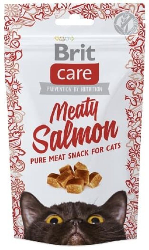 Brit Care лакомство для кошек Meaty Salmon Лосось, 50 г
