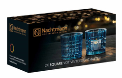 SQUARE - Набор подсвечников 2 шт. синий H=66 мм, D=71 мм