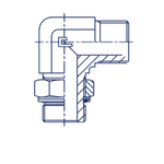 Штуцер FRG90 BSP 3/8" BSP 1/4"