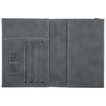 Обложка для паспорта с карманами и резинкой, мягкая экокожа, "PASSPORT", серая, BRAUBERG, 238203