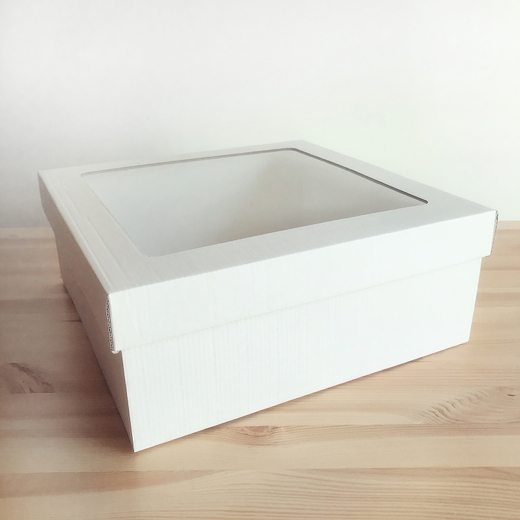 Коробка с окном 30 х 30 х 12 см, белая