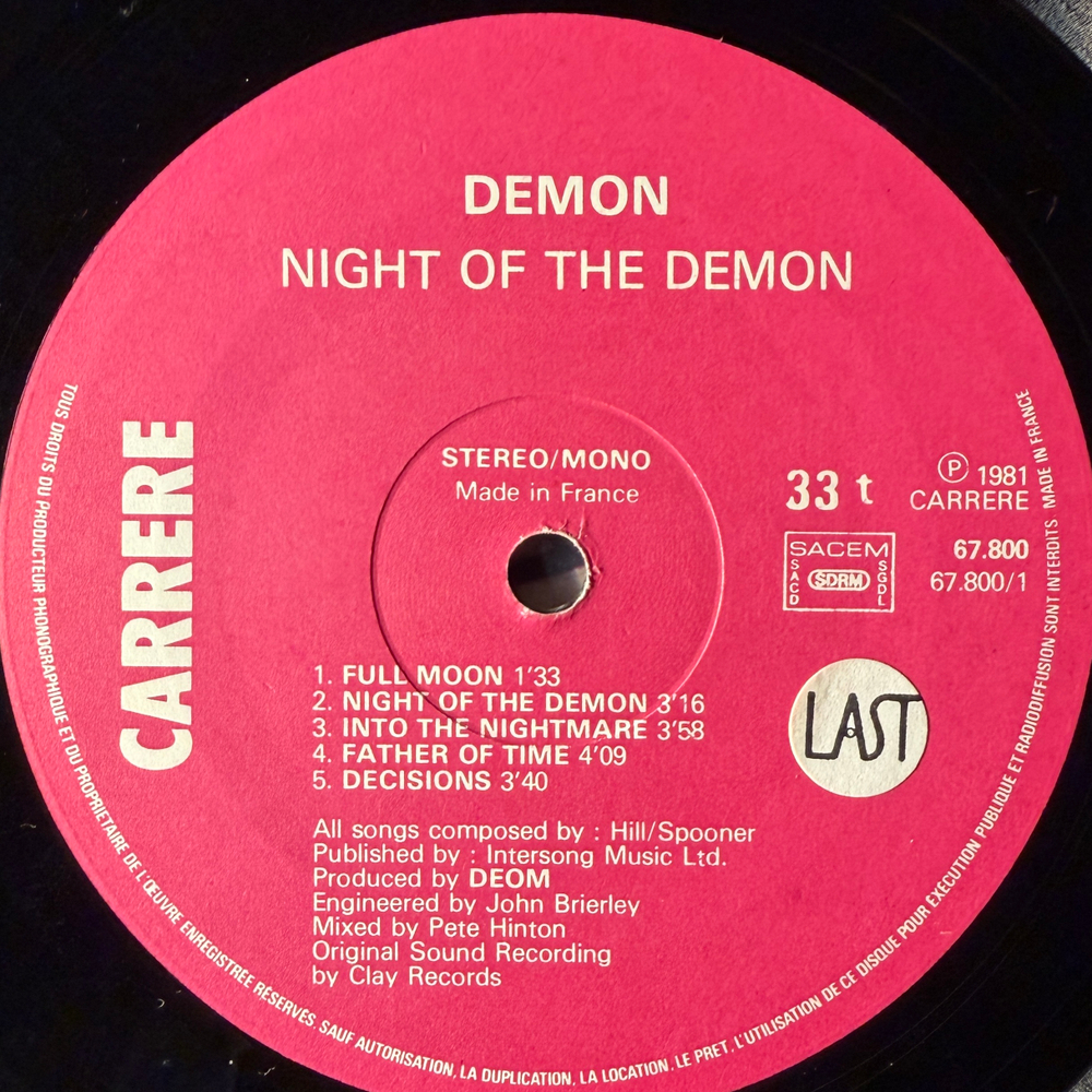 Demon – Night Of The Demon (Франция 1981г.)
