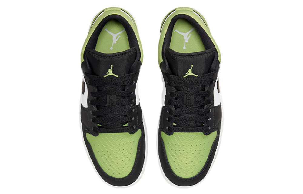 Кроссовки Jordan Air Jordan 1 Low "Vivid Green Snakeskin" (Женская размерная сетка)