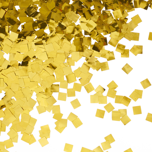 Конфетти фольга Квадрат, Золото, Металлик, 1 см, 50 г.
