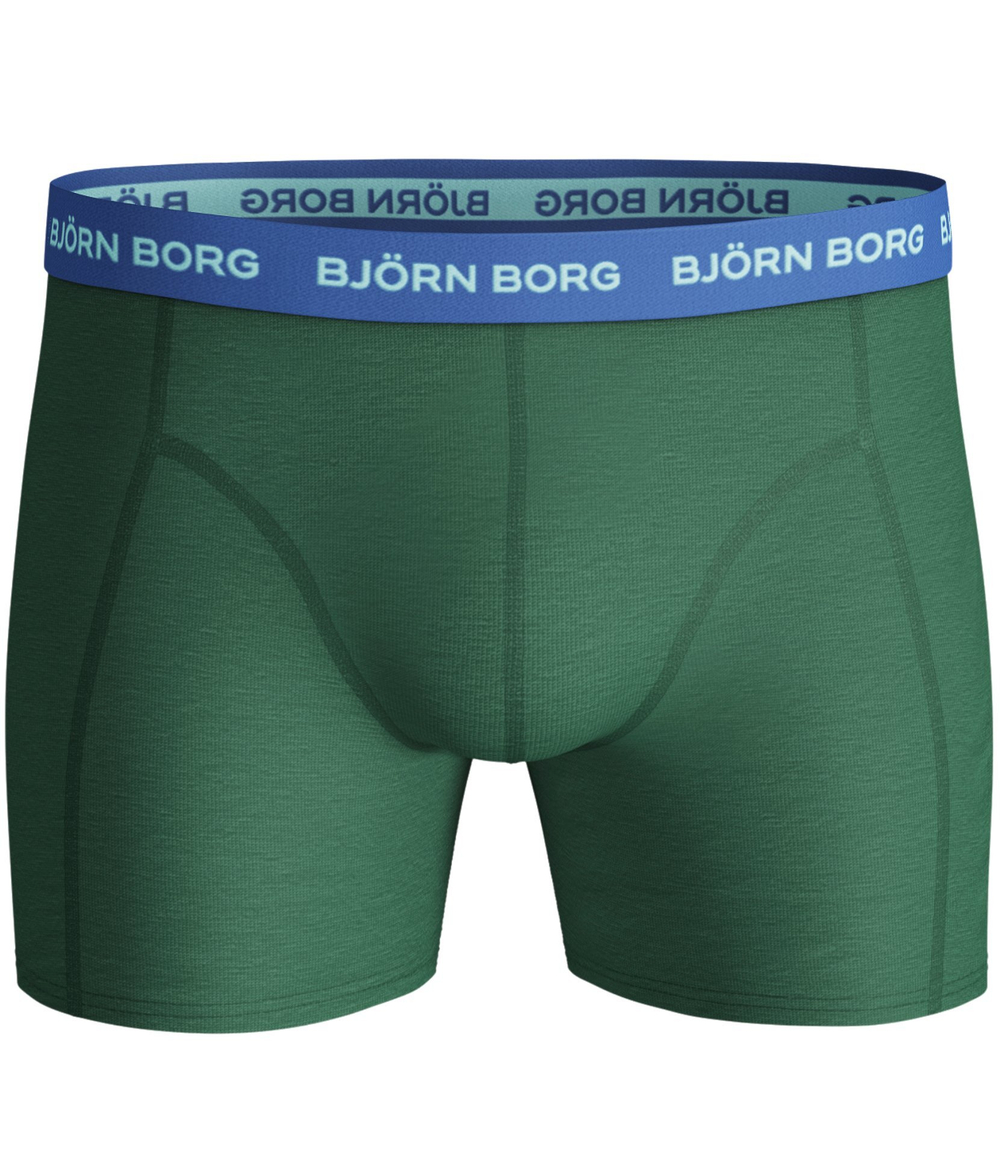 Мужские спортивные боксеры Björn Borg Shorts Sammy Seasonal Solid 5P - frosty spruce
