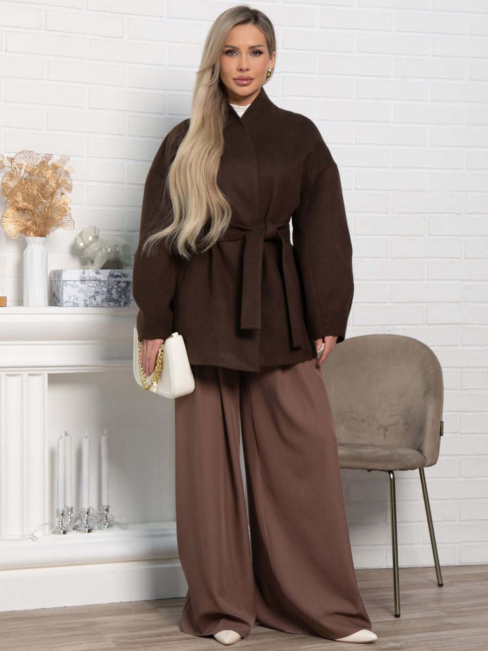 Пальто Мелания (горький шоколад) Б15185-5М LT Collection