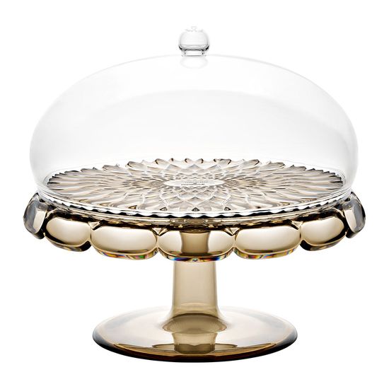 Блюдо для торта с крышкой vanity, D30 см, коричневое