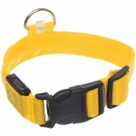 Ошейник с подсветкой и кольцом для жетона для малых пород собак «Бро видно», цвет жёлтый, размер S - 2,5*30см (лейбл)