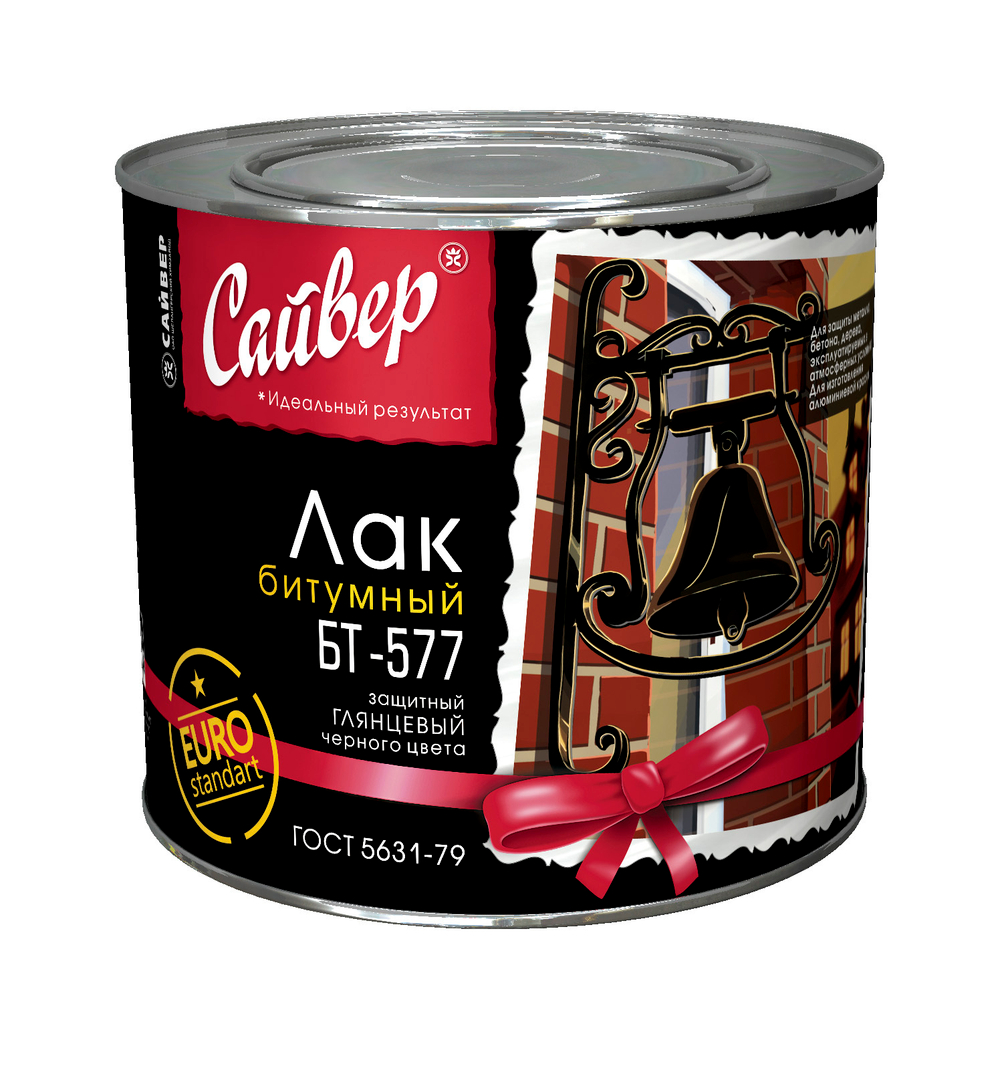 Лак БТ-577 (0,5л) битумный Сайвер