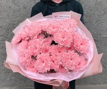 Букет Розовое совершенство из хризантем