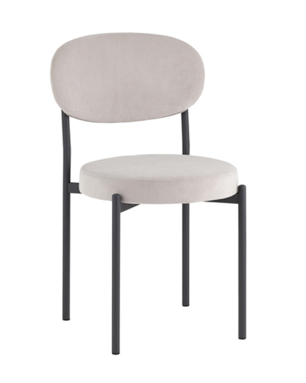 Стул Бриф SN велюр светло-серый каркас антрацитовый муар