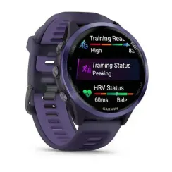 Умные часы Garmin Forerunner 570 - 47 мм Алюминий индиго с полупрозрачным ремешком цвета имперского фиолетового индиго