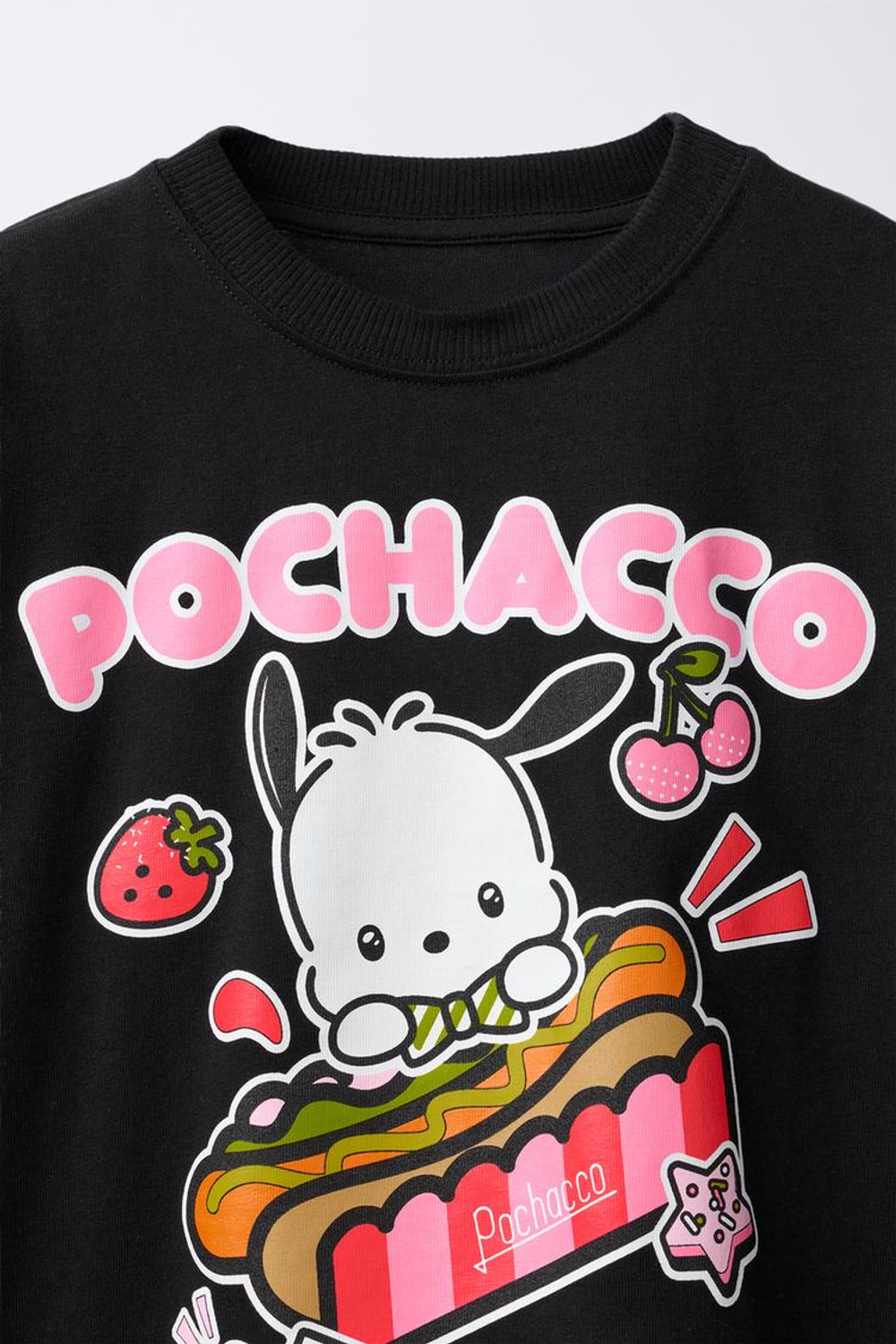 ZARA ФУТБОЛКА POCHACCO AND HIS FRIENDS © SANRIO, ЧЕРНЫЙ