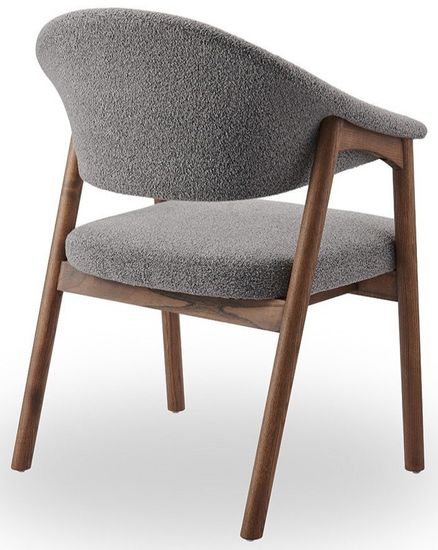 Cтул Comfy 5 с подлокотниками, бежевая ткань, ножки орех