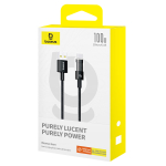 USB-A - USB-C Кабель Baseus Gem Charging+Data 100W 2m - Cluster Black