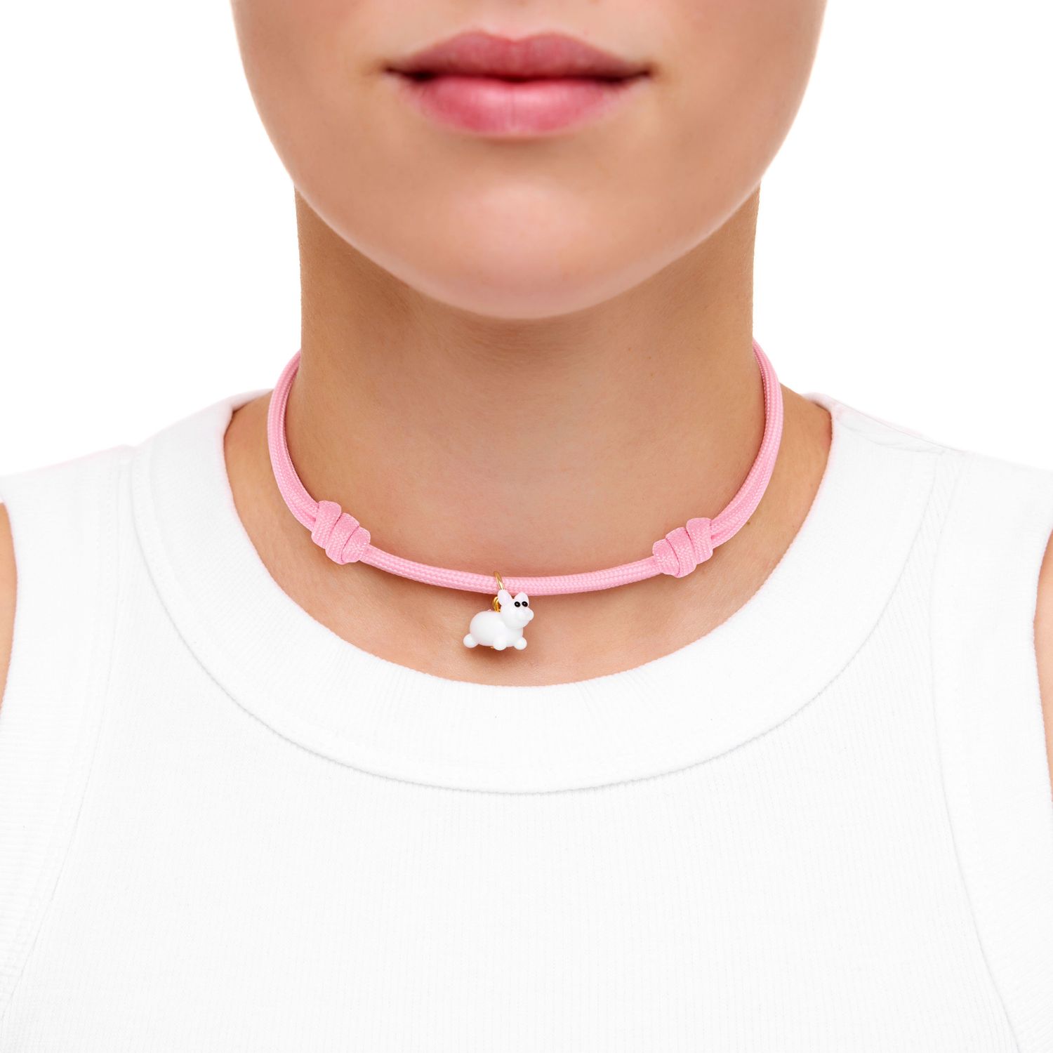 Колье Knitted Kitten Necklace - White Cat