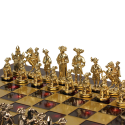 Manopoulos Шахматы бронзовые Рыцари Средневековья