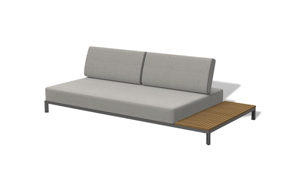 "Амальфия" трансформирующаяся лаунж-зона из алюминия, цвет графит