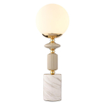 6580/1T CLASSI LN25 53 французское золото, серый/белый металл, керамика/стекло Лампа настольная E14 1*40W 220V VIVIEN