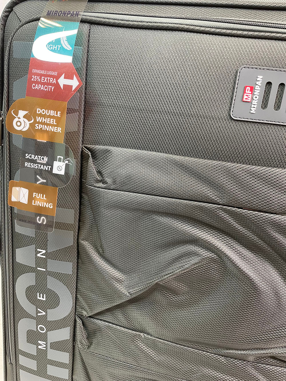 Большой чемодан Mironpan Model 124, Темно-серый, L