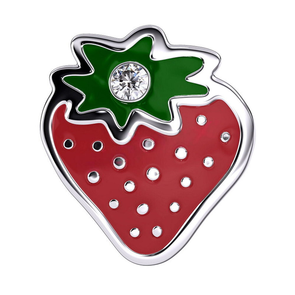 Детские серьги-гвоздики Strawberry Swarovsky