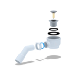 Сифон для душ.поддона 50*40 Click-Clack Ani Е410CL АНИ пласт*