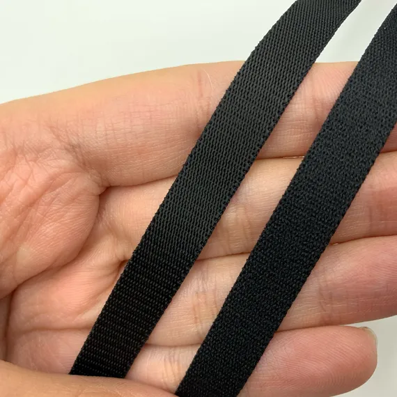 Резинка бретелечная черная 10 мм, 640/10, опт