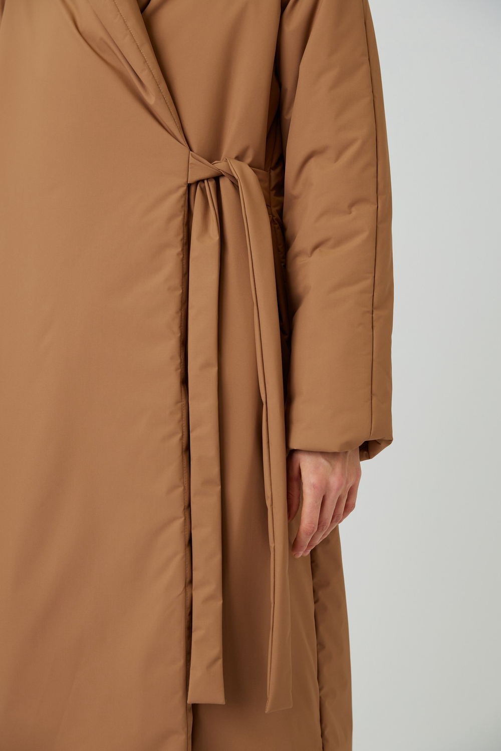 Зимнее пальто на запах из песочной мембраны