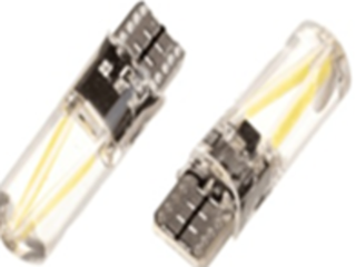 Светодиод 12V T10  2COB-НИТЬ WHITE SIL CAN 0,9W (без цок) ОБМАНКА GQ-9052 (12v - 24v)