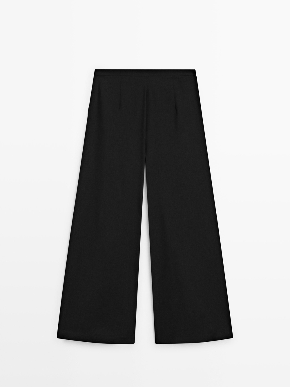 Massimo Dutti Свободные брюки с вытачками, черный