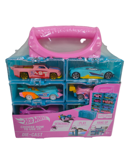 Набор гоночных машинок " Hot Wheel :Pink Series " в кейсе , 8 шт