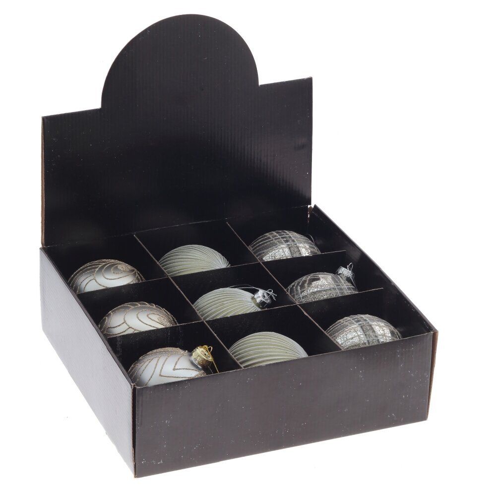 GAEM Набор из 9шт Украшение новогоднее "Шар", D 10 см, L33 W32 H10,5 см