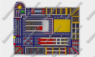 Надувной комплекс "Просторы для забав" 32,5*21,6*5 м
