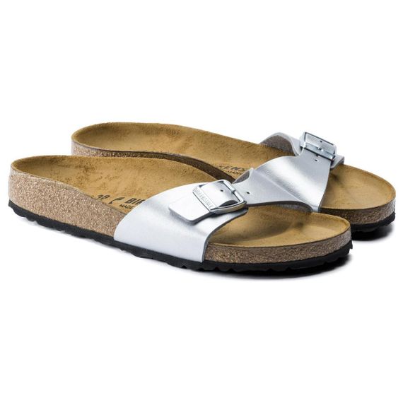 Биркеншток Слипоны Серебристые Женские