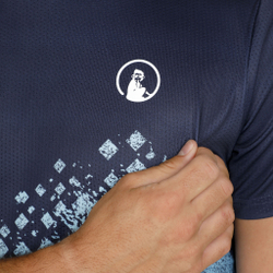 Мужское теннисное поло Quiet Please Ocean Splash Receiver T-Shirt Men - Blue