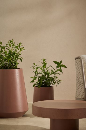 Кашпо Calun керамика темно-коричнего цвета Ø 32 см