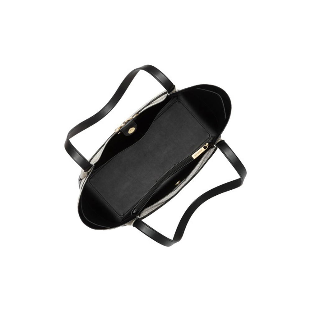Michael Kors Reed Large Logo Tote Bag Vanilla Black