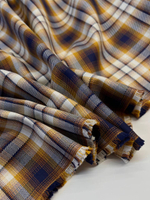 Хлопок фланель Canclini белый в разноцветную клетку