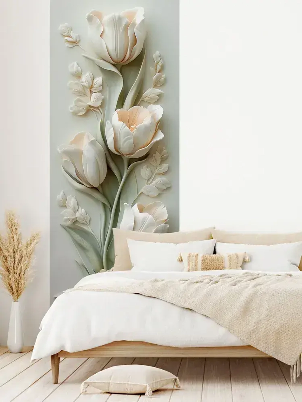 Фотообои флизелиновые PosterMarket "Тюльпаны 3Д" 100х270 см