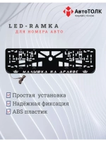 Рамка для номера с подсветкой. Малышка на драйве Корона.